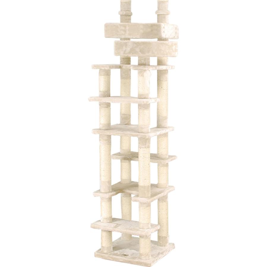 キャットタワー 突っ張り スリム 高齢シニア対応 CW-RT021 ネコタワー 高さ 約231?270cm 気になる匂いが無いと です 猫ベ