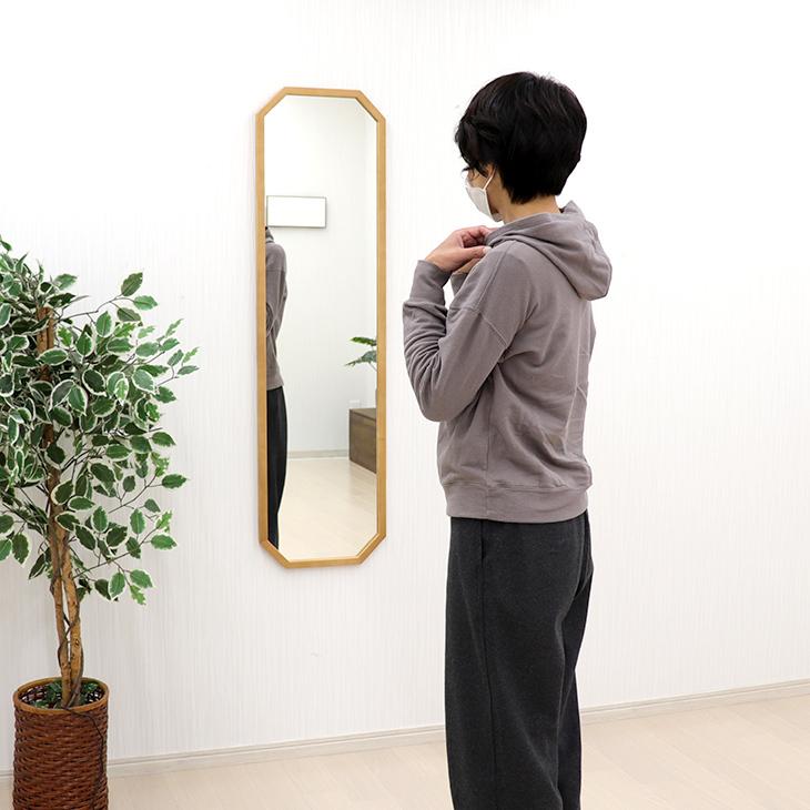 八角ミラー壁掛け 8角形ウォールミラー幅33.5 高さ120cm ブラウン Amazon.co.jp: 鏡 壁掛け 全身 姿見 壁掛け 八角形 幅 33.5 高さ