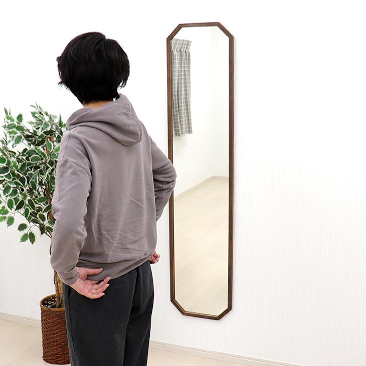 幸運を呼び込む八角ミラー 33.5×148cm 玄関 姿見 鏡 全身 八角 幸運を呼び込む八角ミラー 33.5×148cm 玄関 姿見 鏡 全身 八角