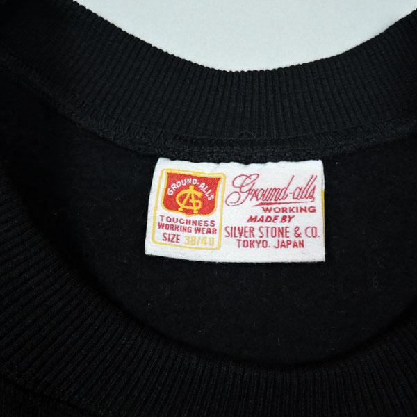 グランドオールズ Ground-Alls Raglan Sleeve Sweatshirt U.S.N. 1930BLACK ラグランスウェット　シルバーストーン｜manufactures-japan｜04