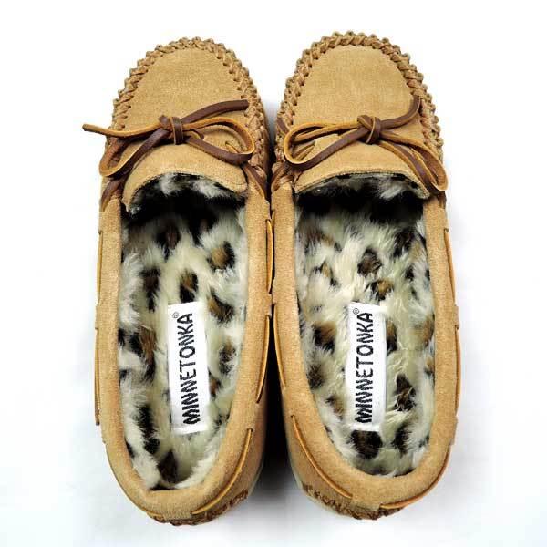 ミネトンカ MINNETONKA TILIA LEOPARD ファーモカシン　レディース　靴 ヒョウ柄　撥水　モカシン｜manufactures-japan｜03