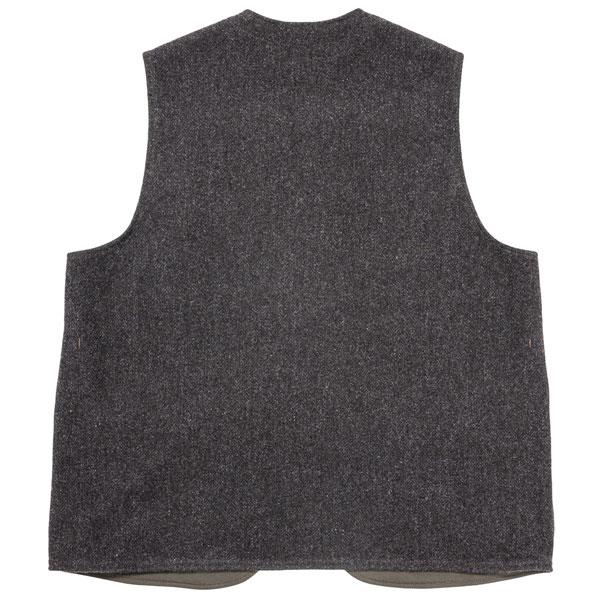 WORKERS ワーカーズ WORKERS W&G Vest, Dark Brown Herringbone Tweed