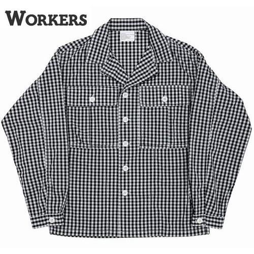 WORKERS ワーカーズ WORKERS M-43 Shirt Jacket, Black Gingham 