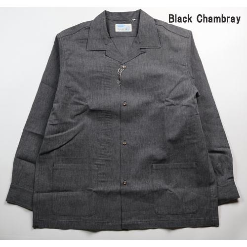 ワーカーズ WORKERS Open Collar Shirt　Chambray　 オープンカラーシャツ シャンブレー｜manufactures-japan｜04