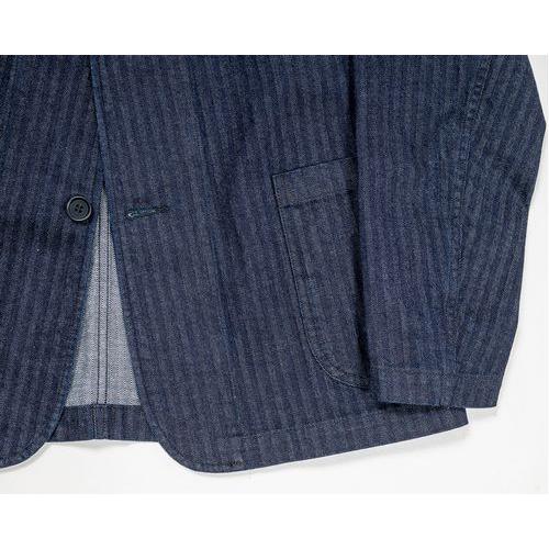 WORKERS ワーカーズ WORKERS Lounge Jacket, Indigo Herringbone
