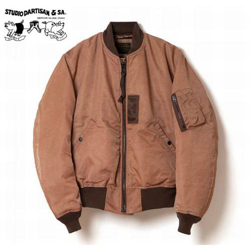 【即日発送】 リメイク 柿渋染め スカジャン MA-1 ハンドメイド 即日発送】 リメイク 柿渋染め スカジャン MA-1 ハンドメイド