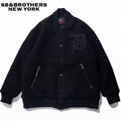 68&BROTHERS ブラックジャケット Mサイズ 68&brothers 68&Brothers 7822 Melton Varsity Jacket 