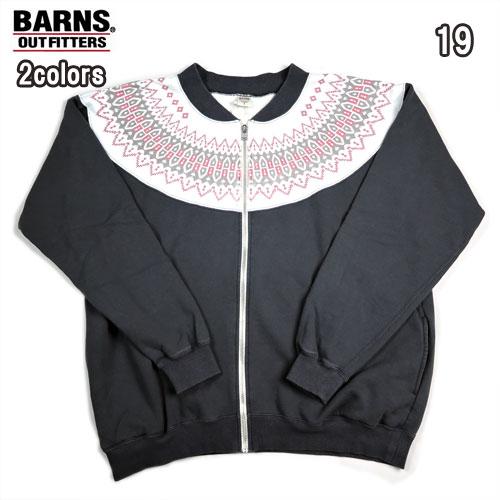 BARNS OUTFITTERS バーンズ BR-23373 SNOW PT ZIP SWEAT