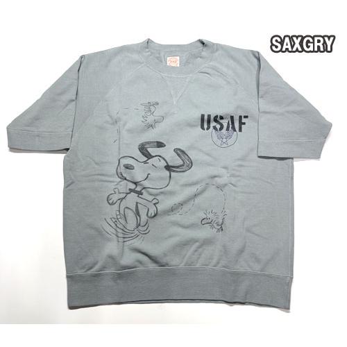 トイズマッコイ TOYS McCOY TMC2626 SHORT SLEEVE SWEAT SHIRT SNOOPY " U S A F "スヌーピー　スウェット　半袖の画像