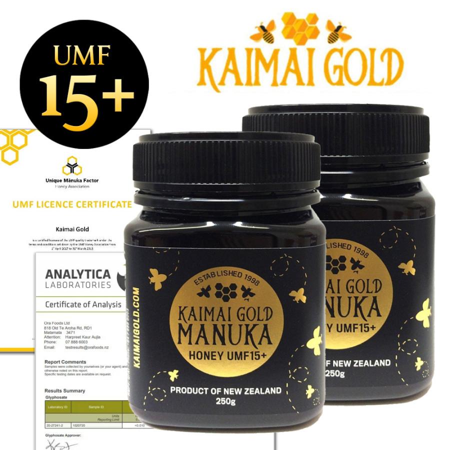マヌカハニー 送料無料 2個セット 可愛いコットンバック付き Umf 15 Mgo 514 250g Umf協会認定 非加熱天然はちみつ カイ マイゴールド Kaimai Gold Manuka Honey Umf 15p Kaimai2set Grocery Manuka Online 通販 Yahoo ショッピング