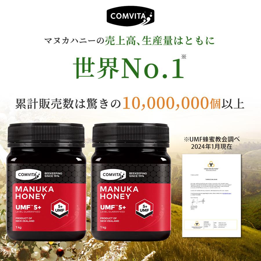 コンビタ マヌカハニー はちみつ UMF 5+ MGO 83+ 1kg×2個セット 蜂蜜 生はちみつ 直輸入 無添加 非加熱 ニュージーランド産の画像