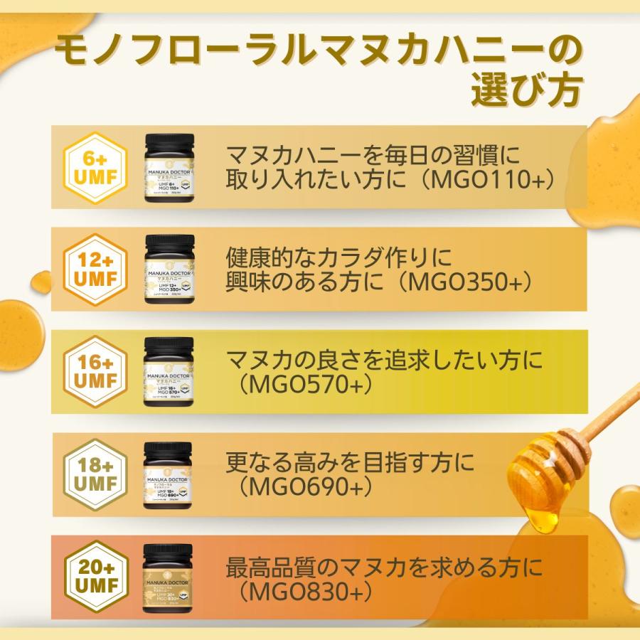 MANUKA DOCTOR マヌカハニー UMF6+ 500g 6個セット 10%OFF 5月30日〜6月1日 クーポン利用で 5,980円→2,990円】 送料無料
