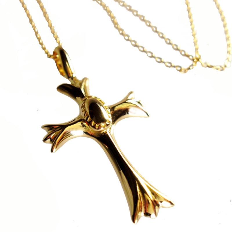 10金メンズクロスネックレス K10 ネックレス : Luz azul - 通販