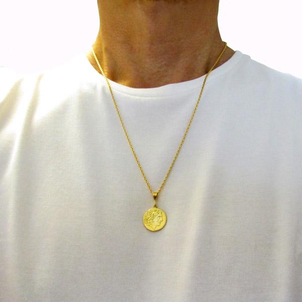 シルバー925 コインネックレス 古代ギリシャアレキサンダー大王