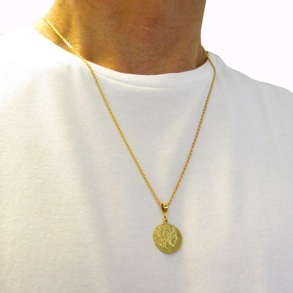 古代ギリシャ  アレキサンダー大王 ペンダント トップ  シルバー925製 古代ギリシャ コイン アレキサンダー大王 ゼウス ペンダント