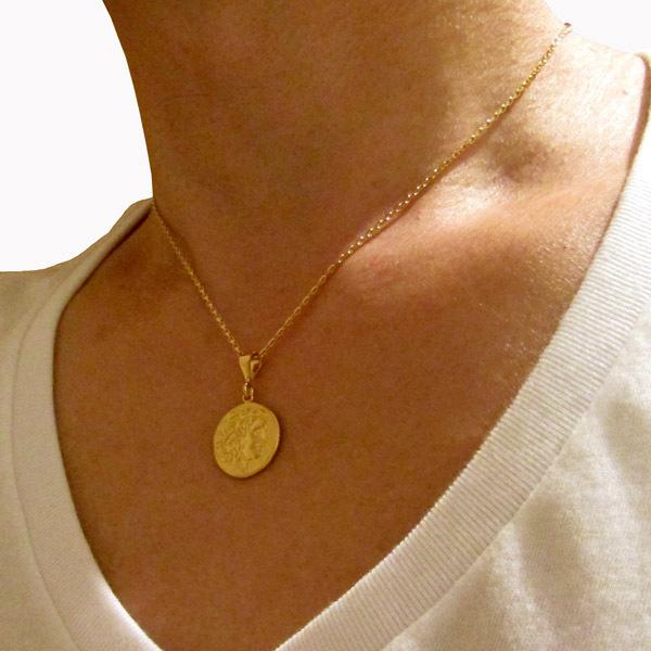 古代ギリシャ  アレキサンダー大王 ペンダント トップ シルバー925製 シルバー925 コインペンダント 古代ギリシャアレキサンダー大王