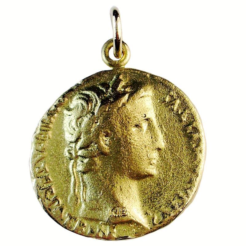 古代ローマコイン 18枚 送料無料 K18コインネックレス K18 古代ローマレプリカコイン 0.8mm幅