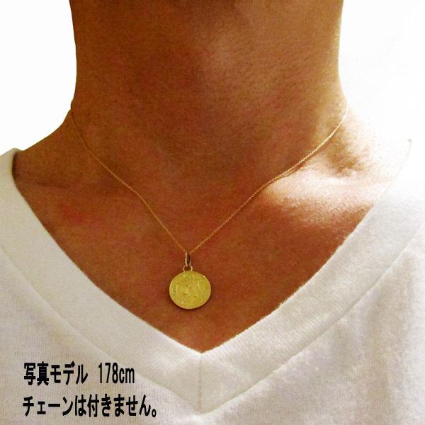 【値段交渉可：送料込】 K18コインネックレス 1ペニーエリザベスコイン　K18 0.8mm幅チェーン 【TMF1099118315】(39230円)