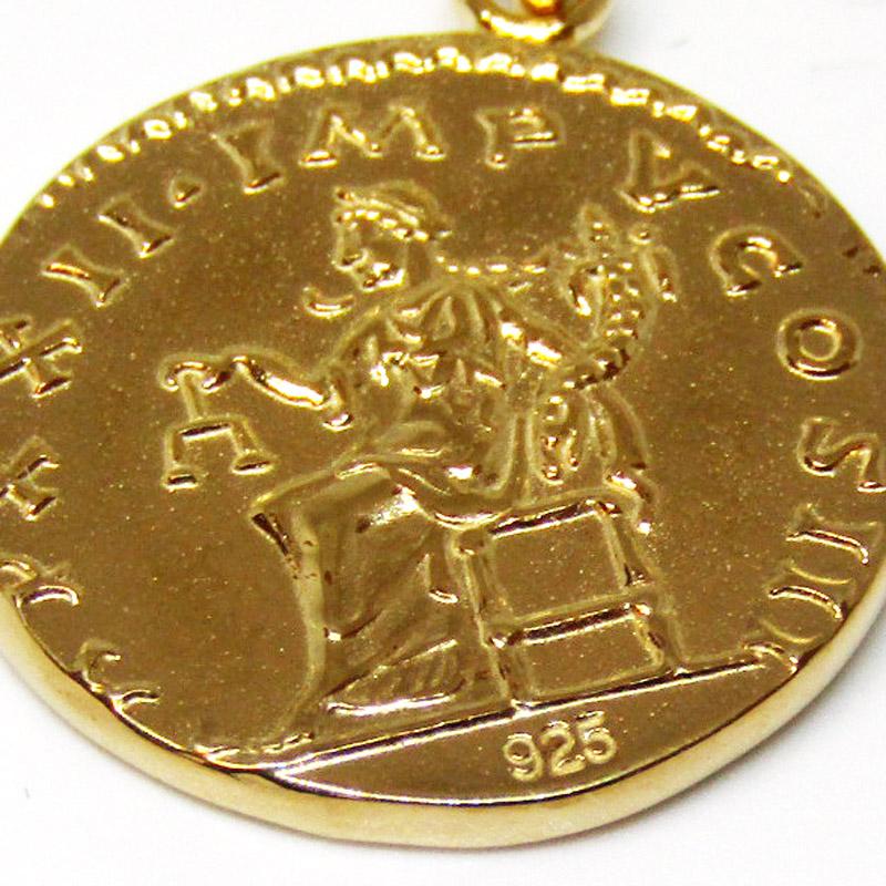 Silver925 コインネックレス 古代ローマ皇帝レプリカコイン