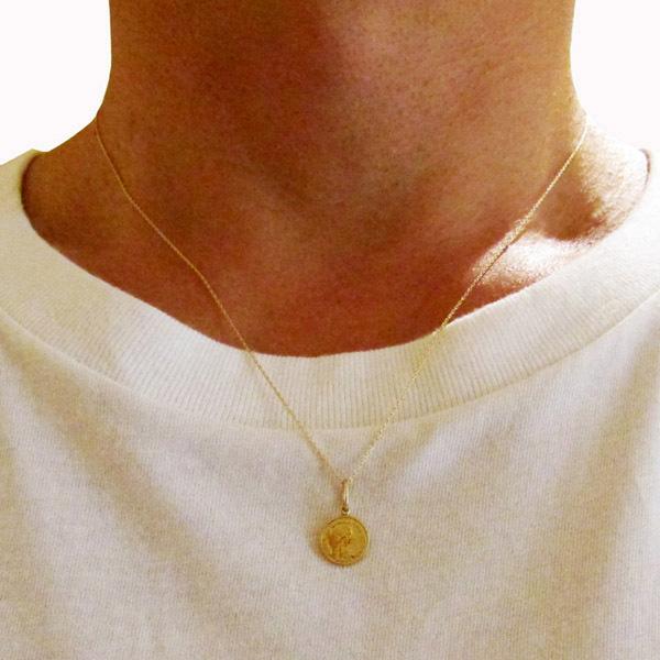 K18 コインネックレス 18金 エリザベス K18チェーン 幅0.8mm