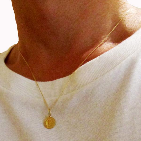 K18 コインネックレス 18金 エリザベス K18チェーン 幅0.8mm