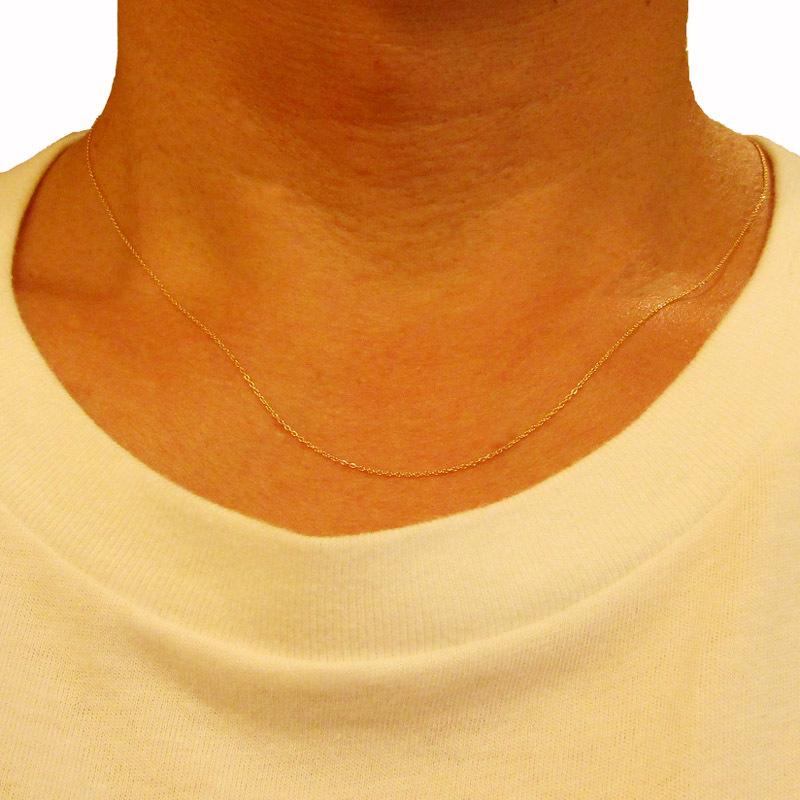 K18 コインネックレス 18金 エリザベス K18チェーン 幅0.8mm