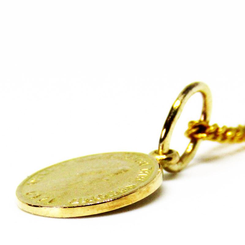 K18 コインネックレス 18金 エリザベス K18チェーン 幅0.8mm