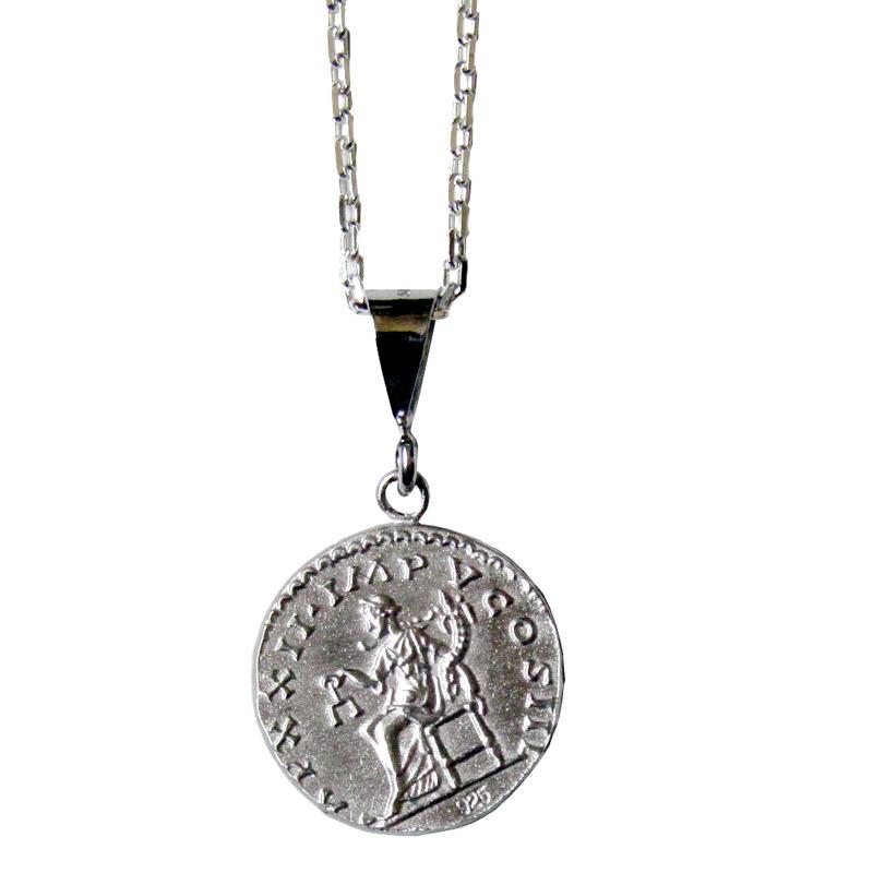 Silver925 コインネックレス 古代ローマ皇帝レプリカ アンティーク