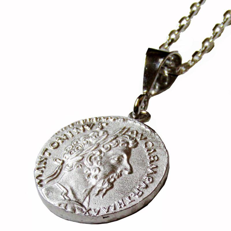 Silver925 コインネックレス 古代ローマ皇帝レプリカ アンティーク