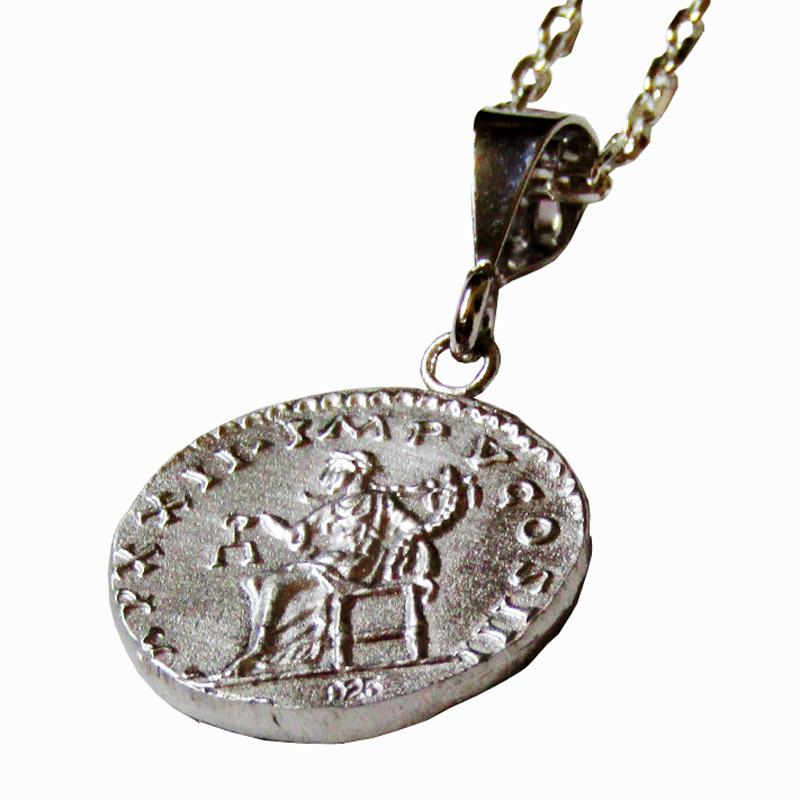 Silver925 コインネックレス 古代ローマ皇帝レプリカ アンティーク