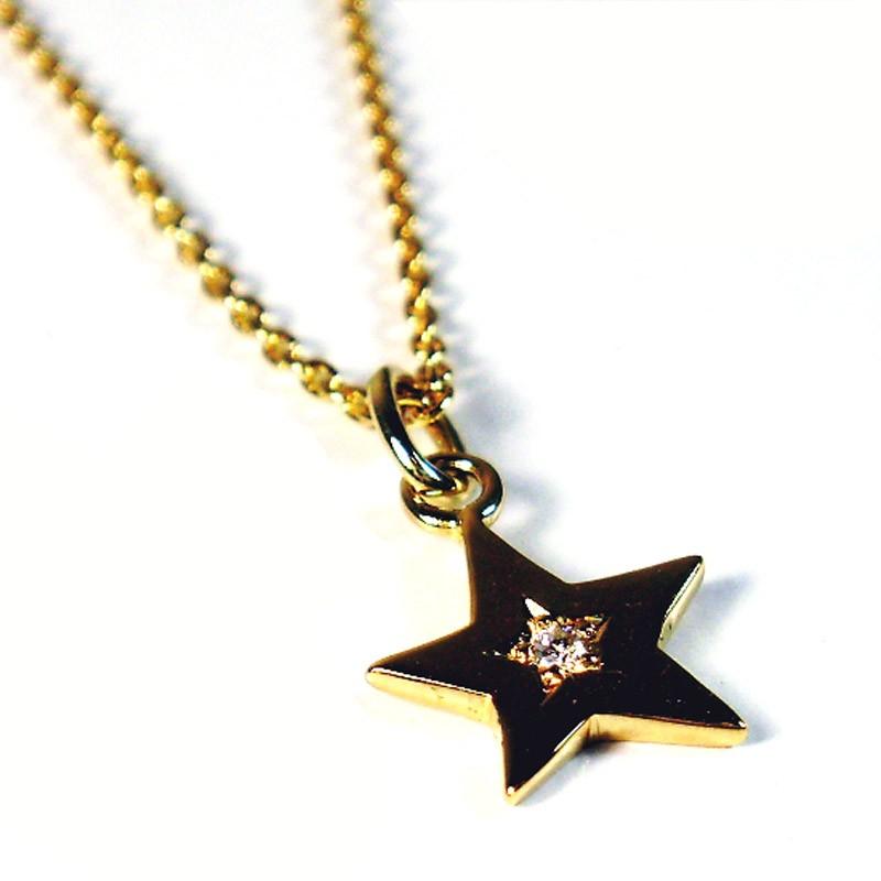 18金 星型ペンダント ダイヤモンド装飾 : Luz azul - 通販 - Yahoo 