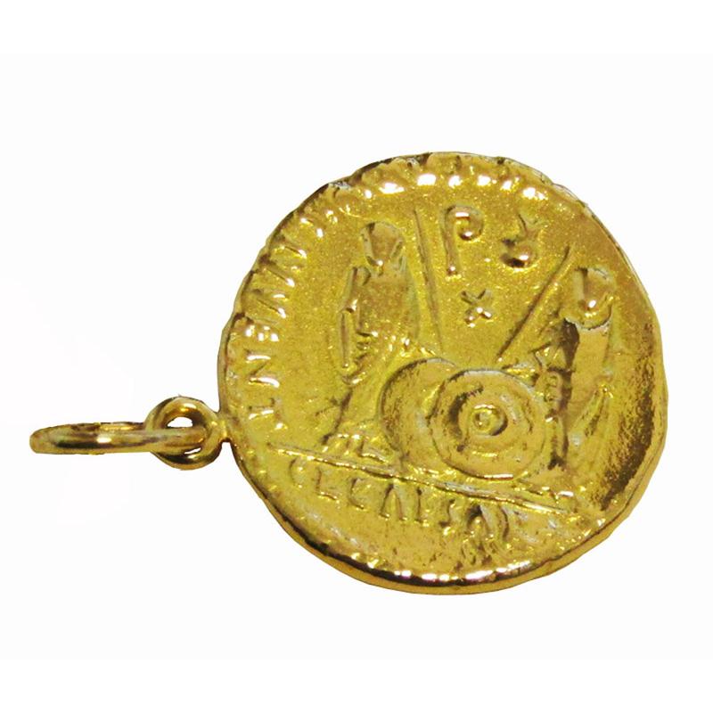K10 ローマコインペンダント 10金製 古代ローマ帝国コインペンダントの画像