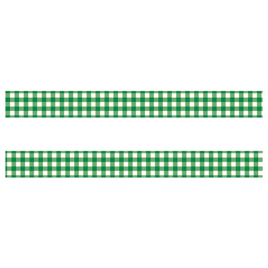 パピアプラッツ マスキングテープ ギンガムチェック CheckGreen 15mm幅