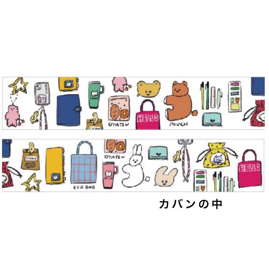 パピアプラッツ ニコレシピ マスキングテープ 20mm幅 クレス 24個まで