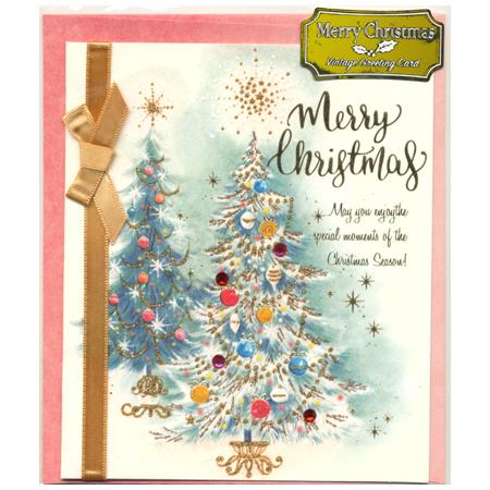 クリスマスカード ファッショナブルクリスマスツリー 130×100mm（定形