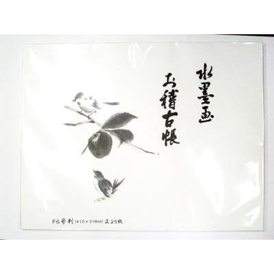 水墨画お稽古帳 F6サイズ 25枚綴 画仙紙 │富美堂 ネコポス便不可
