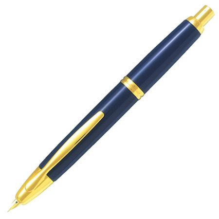 【美品】PILOT キャップレスノック式万年筆 DL F FC15SRDLF PILOT（パイロット） 送料無料 キャップレス ダークブルー FC-15SR-DL