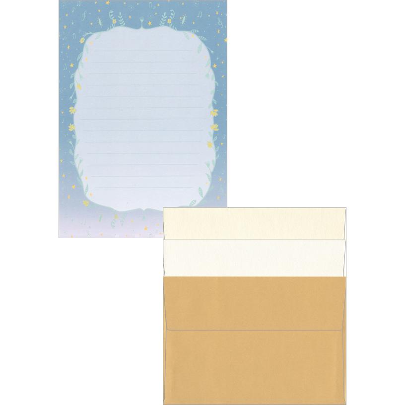 夜の奏レターセット 夜空のワルツ 便箋6枚＆封筒3色3枚 10118 SCOPE 5