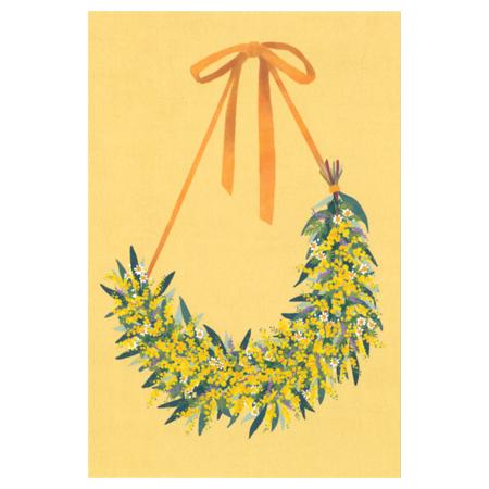 ポストカード ミモザスワッグ 1枚入り 001320 ※30枚までメール便可能  