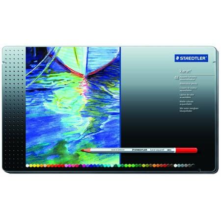 ステッドラー（STAEDTLER） 送料無料 カラトアクェレル水彩色鉛筆48色