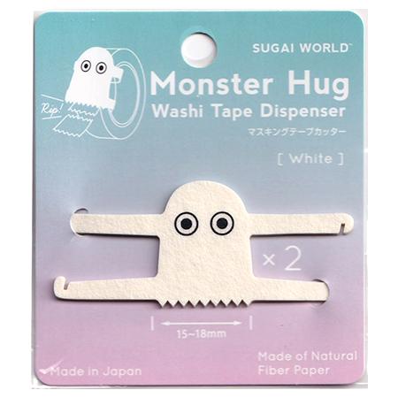 マスキングテープカッター モンスターハグ ホワイト 15~18mm幅用 2個