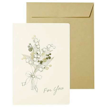 ジャバラ折り色紙 スズラン メッセージシール付 TS034 寄せ書きに