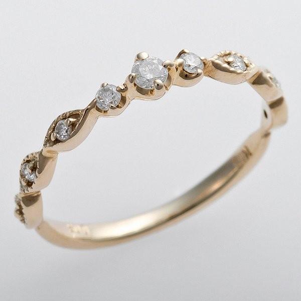 残りわずか K10イエローゴールド 天然ダイヤリング 指輪 ピンキーリング ダイヤモンドリング 0 09ct 5号 アンティーク調 プリンセス 爆安プライス Www Ladislexia Net