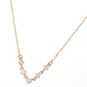 驚きの価格が実現 Monchouchou Amelie ディアプリュイ ピンクゴールド K18ダイヤモンドペンダント ネックレス ネックレス ペンダント