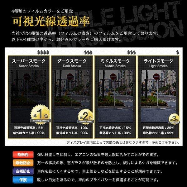 カーフィルム カット済み リアセット フィットシャトル GG7 GG8 GP2 ハイブリッド可 ライトスモーク｜manzoku-shop｜04