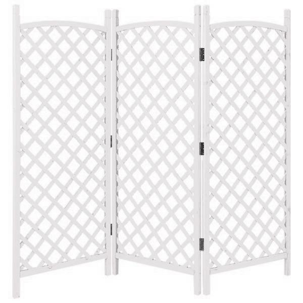 格安人気 ガーデン パーテーション 衝立 3連 格子タイプ ホワイトウォッシュ 約幅60cm 天然木 杉材 完成品 エクステリア 庭 受賞店舗 Missbargainhuntress Com