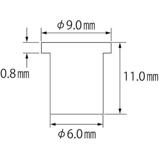 エビ　ブラインドナット　エビナット　(平頭・アルミ製)　M4×0.　ロブテックス　板厚2.0　1259954