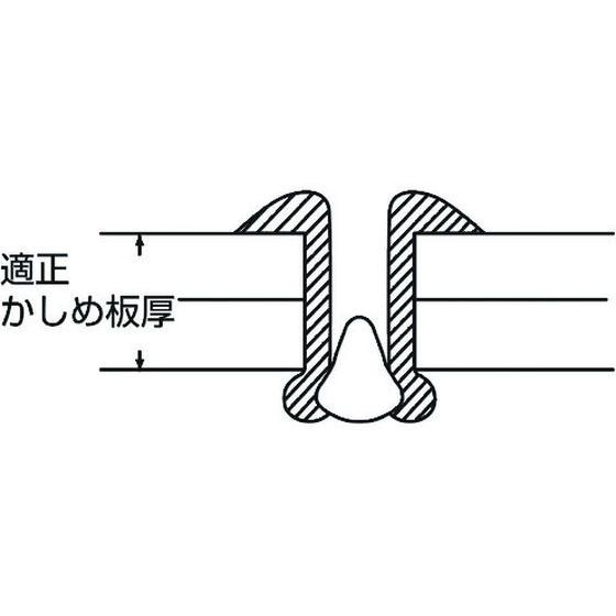 ブラインドリベット　アルミ／スティール　4-10　ロブテックス　3723941　(1000本入)