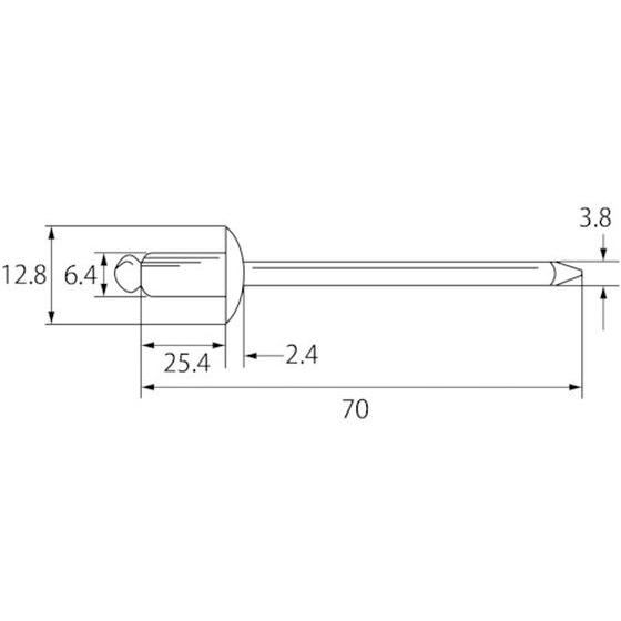エビ　ブラインドリベット(スティール／スティール製)　8-12(500本入)　箱　ロブテックス　3723852