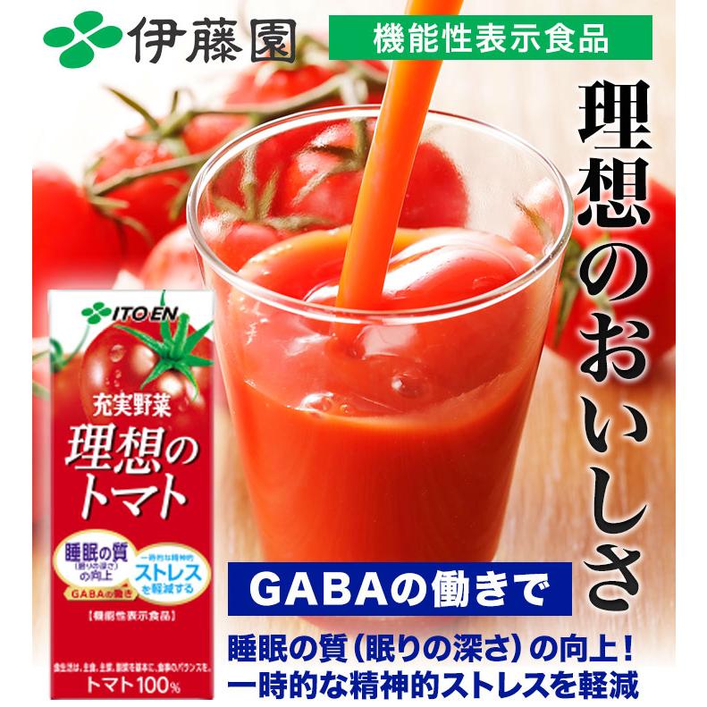 200ml 48本 充実野菜 理想のトマト 伊藤園 紙パック 特定表示食品